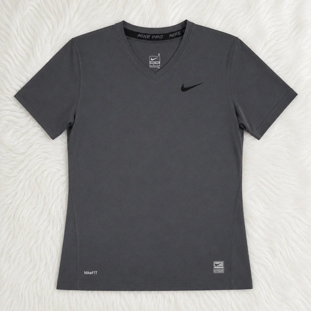 Nike Womens Activewear Lot Nike Pro V Neck & Crew Neck Dri Fit Tops Small 2pc